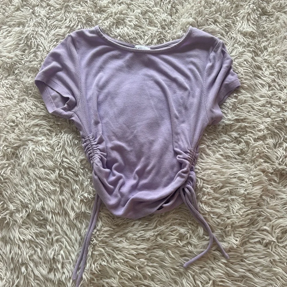 Princess Polly Purple Tie Shirt - Picture 2 of 4